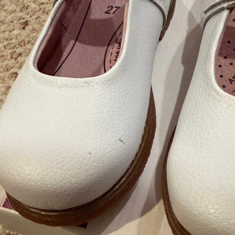Pediped White Dress Shoes for Kids - size US 10, EU 27 - Picture 3 of 9